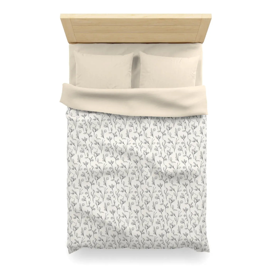 Vine Microfiber Duvet Cover - Botanical Comfort - DipaliZ