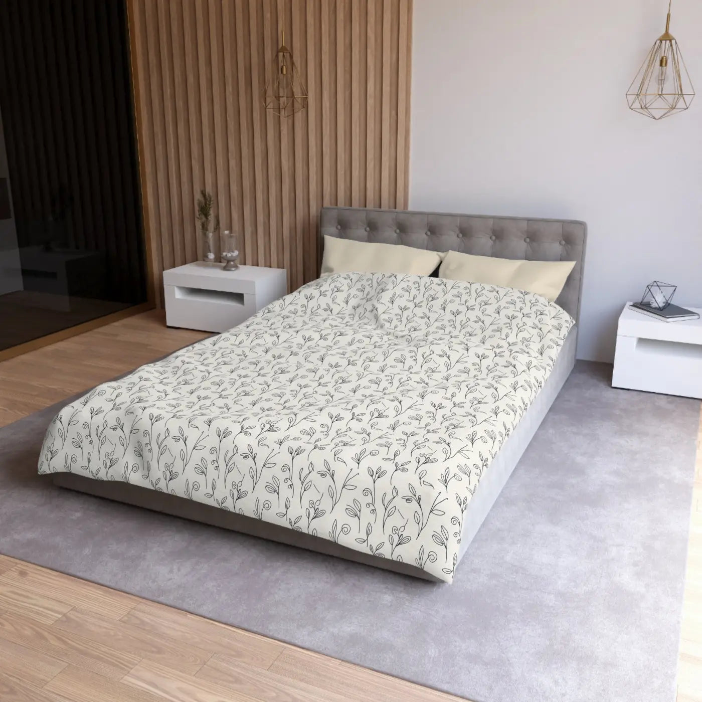 Vine Microfiber Duvet Cover - Botanical Comfort - DipaliZ