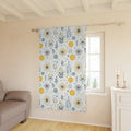 Botanical Yellow Pattern Window Curtain - Bright Home Decor - DipaliZ