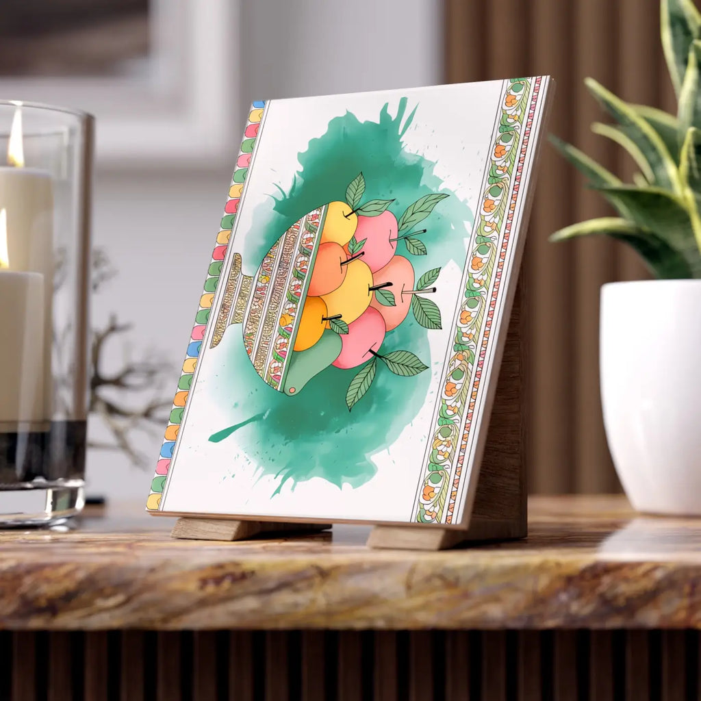 Vibrant Ceramic Photo Tile - Wall Art Statement - DipaliZ