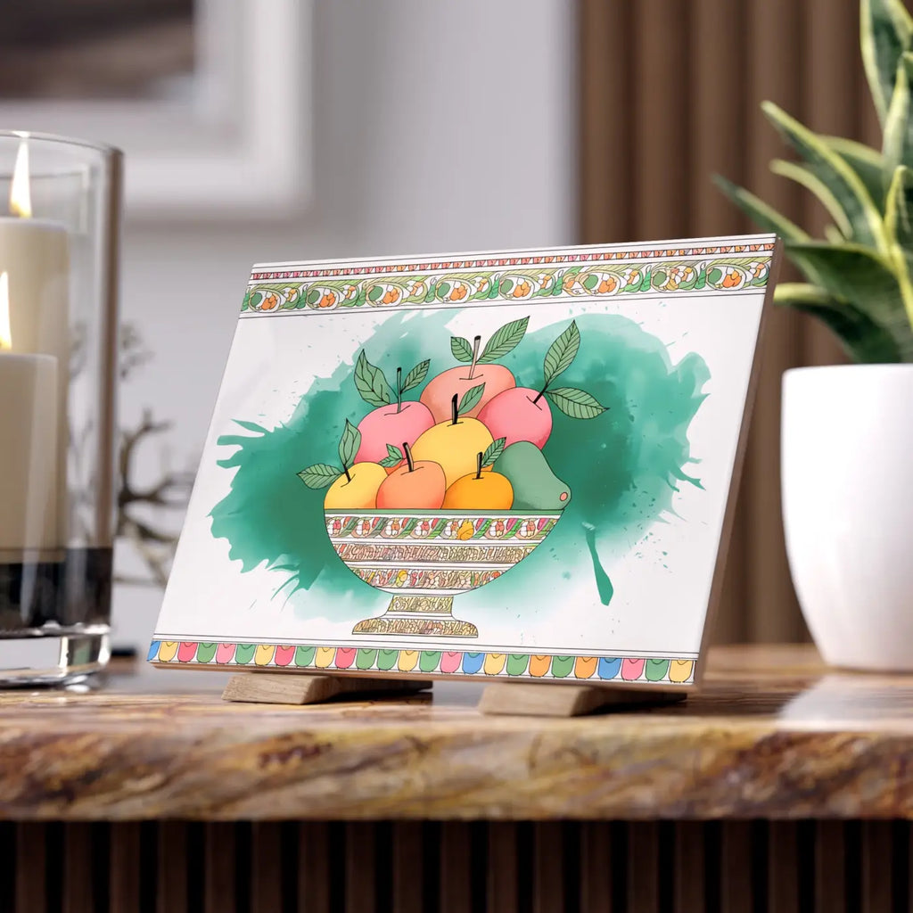 Vibrant Ceramic Photo Tile - Wall Art Statement - DipaliZ
