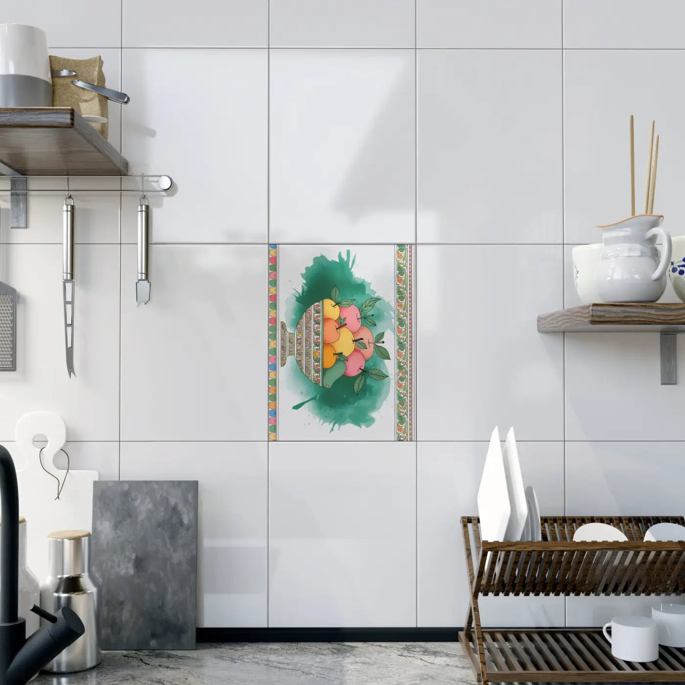 Vibrant Ceramic Photo Tile - Wall Art Statement - DipaliZ