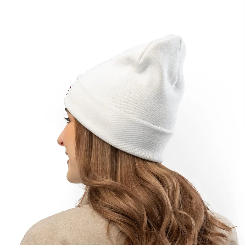Brave Embroidered Knit Beanie - Cotton Blend Comfort - DipaliZ