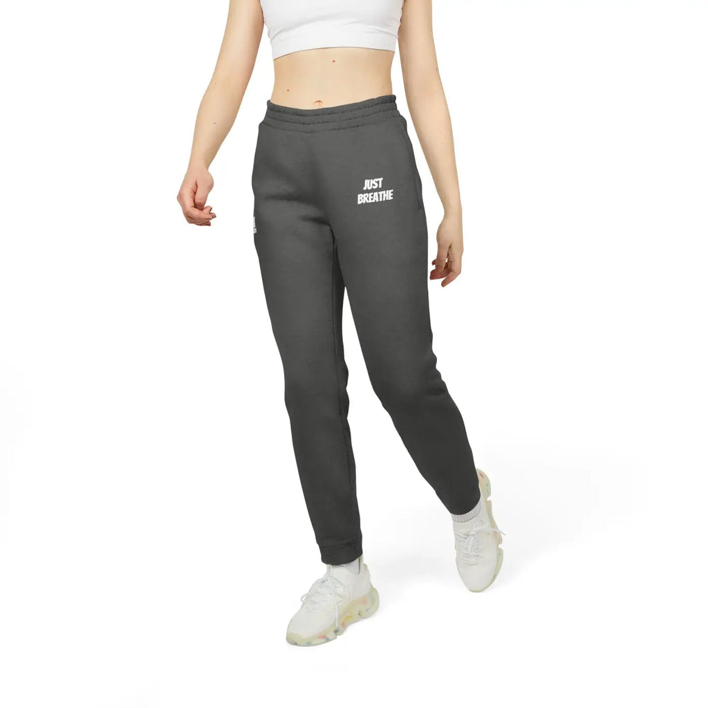 Unisex Fleece Joggers - Iconic Contrast Adidas Cuffed Hem - DipaliZ