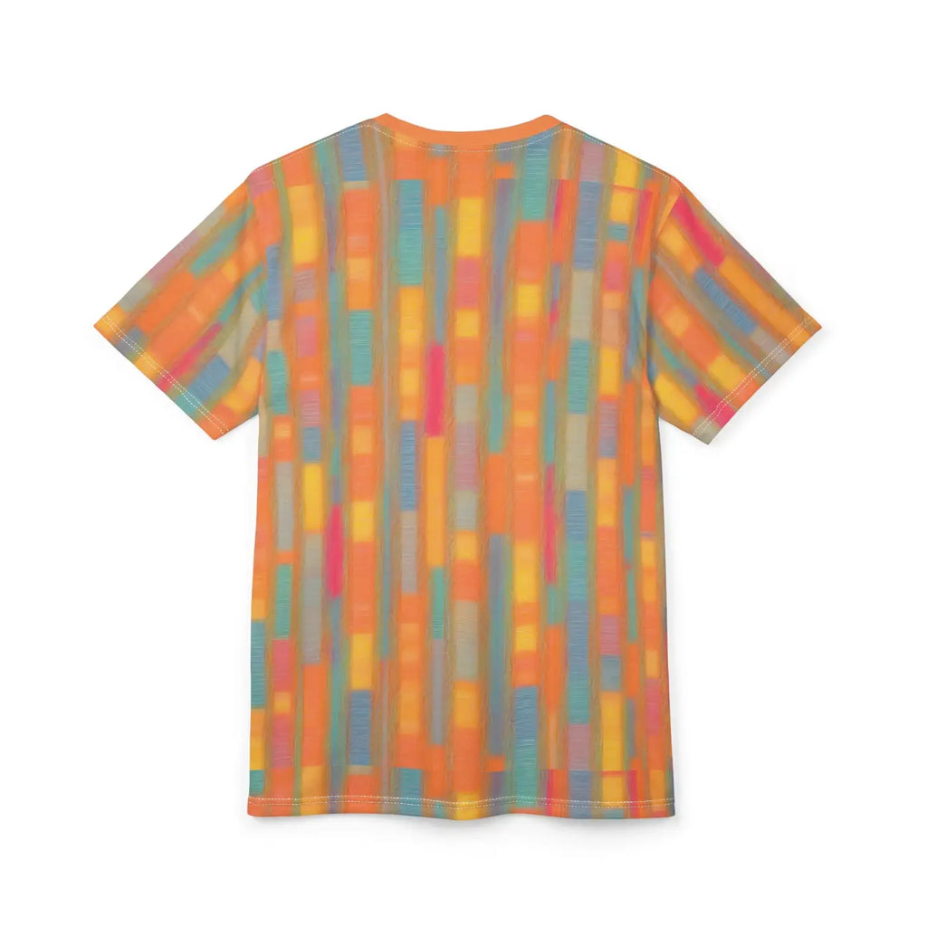 Breathe Orange Textured Tee - Microfiber-Knit Fabric - DipaliZ
