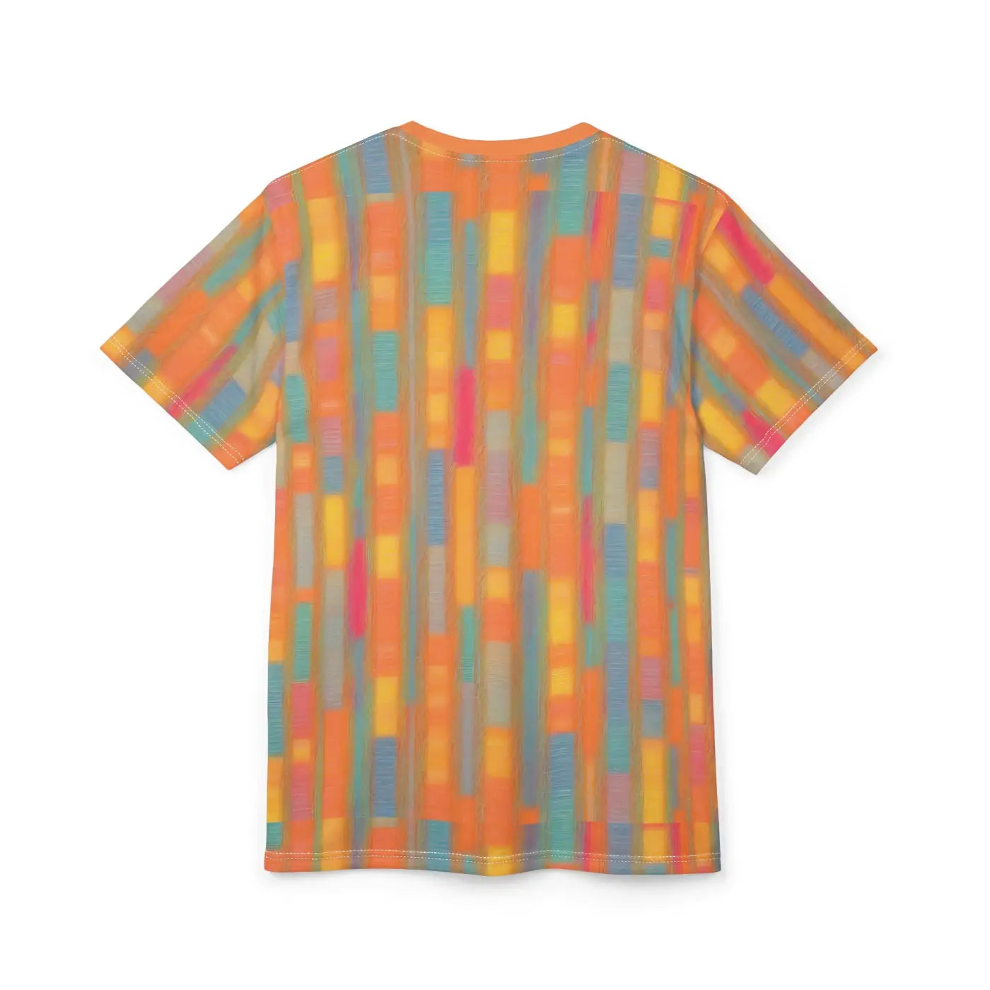 Breathe Orange Textured Tee - Microfiber-Knit Fabric - DipaliZ