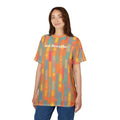 Breathe Orange Textured Tee - Microfiber-Knit Fabric - DipaliZ