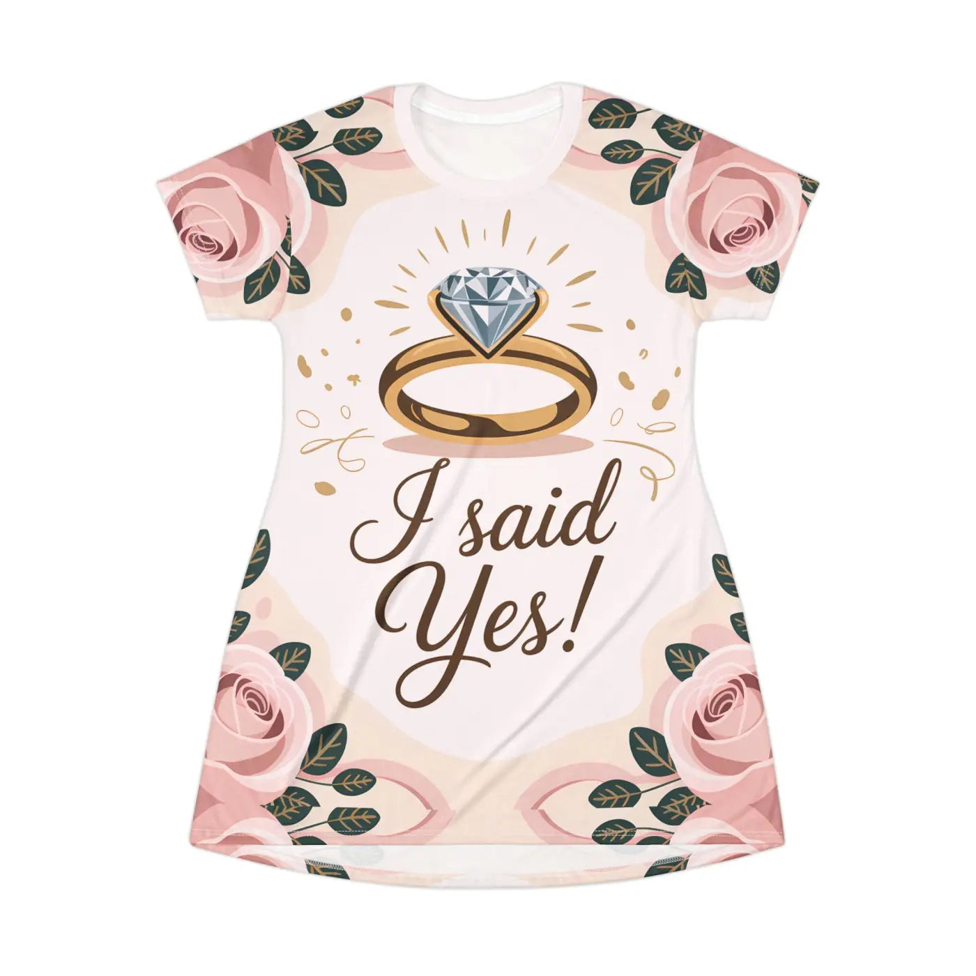 Bridal Proposal T-Shirt Dress - Wedding Party Comfort - DipaliZ