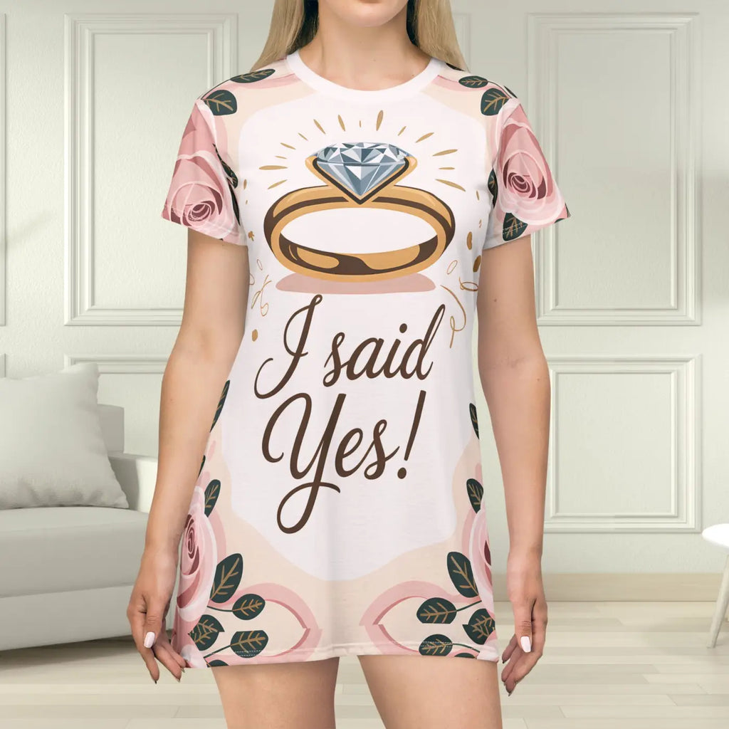 Bridal Proposal T-Shirt Dress - Wedding Party Comfort - DipaliZ