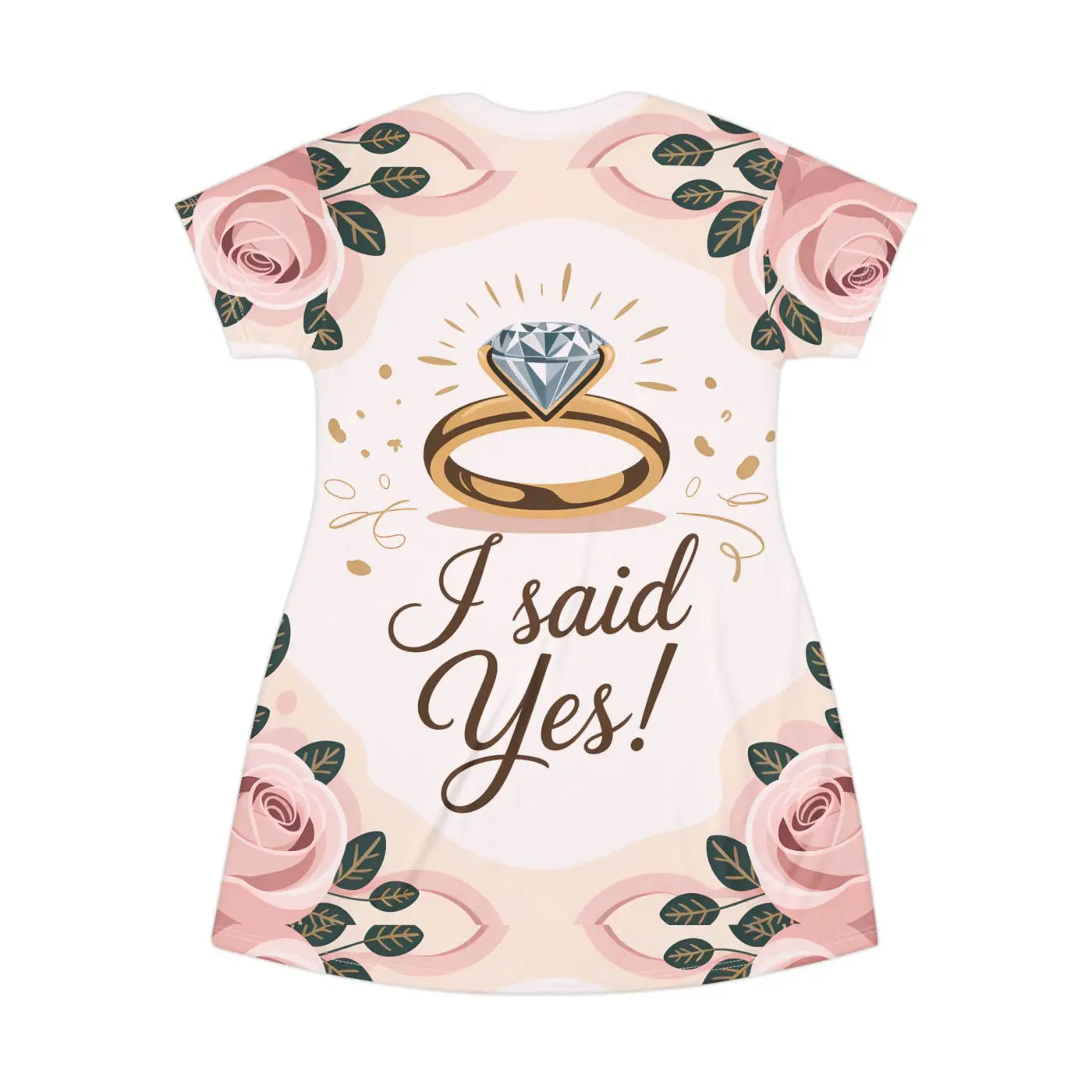 Bridal Proposal T-Shirt Dress - Wedding Party Comfort - DipaliZ