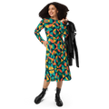 Print Long Sleeve Midi - Attractive Geometrical Pattern - DipaliZ