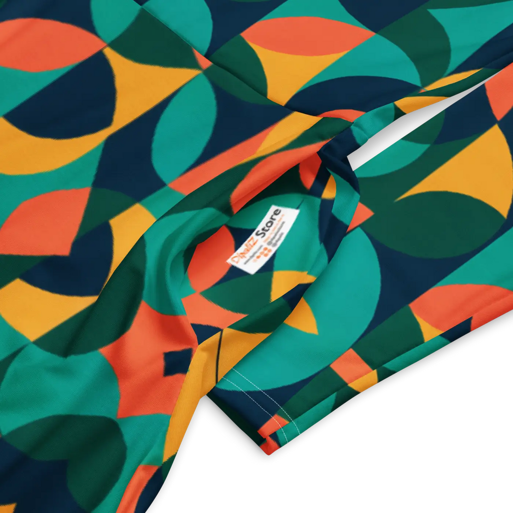 Print Long Sleeve Midi - Attractive Geometrical Pattern - DipaliZ