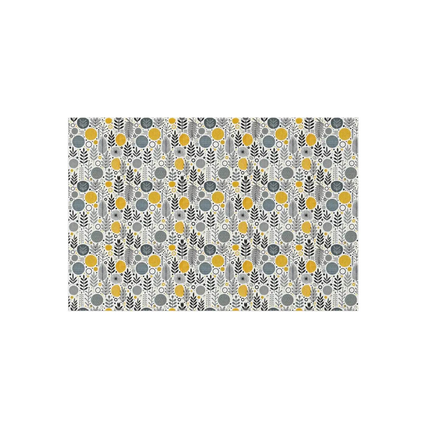 Floral Grey Outdoor Rug - Bright Patio Design - DipaliZ