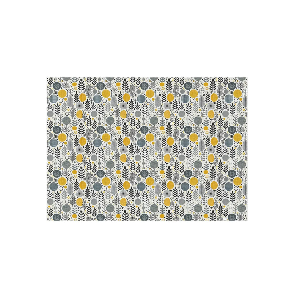 Floral Grey Outdoor Rug - Bright Patio Design - DipaliZ