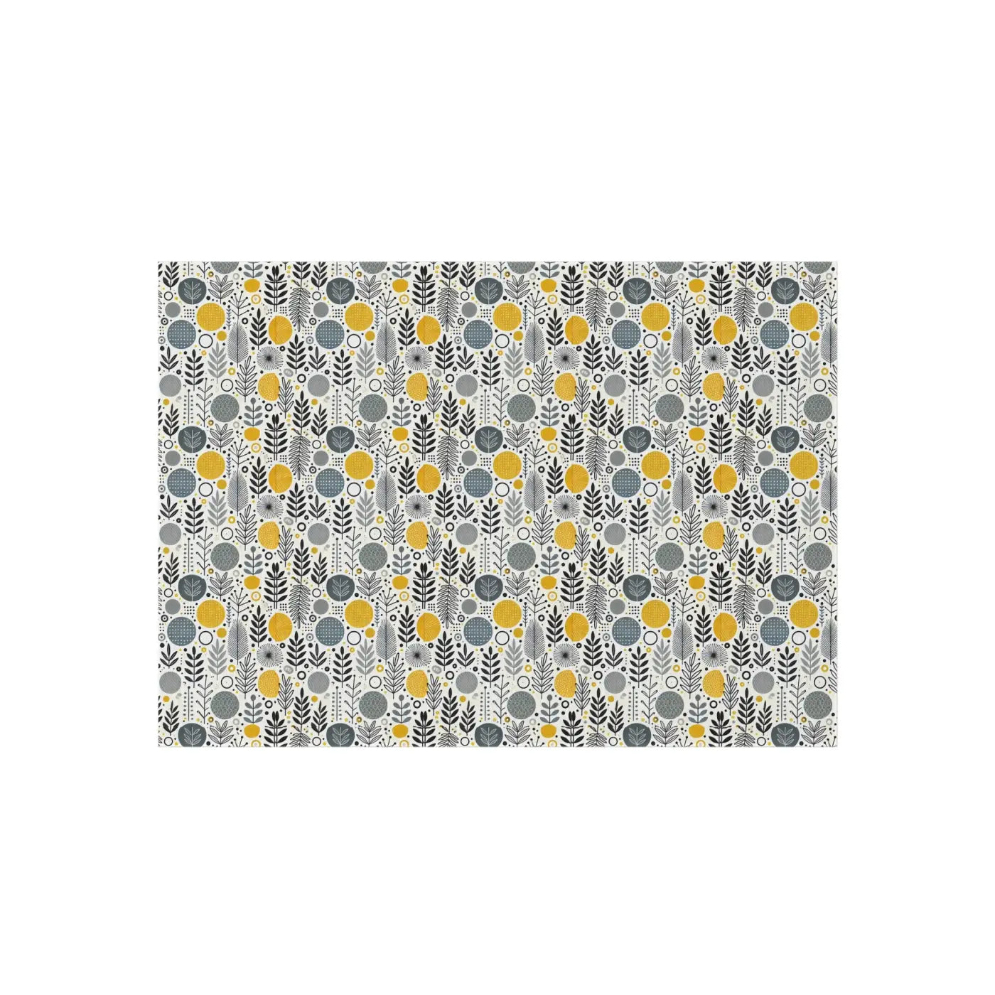 Floral Grey Outdoor Rug - Bright Patio Design - DipaliZ