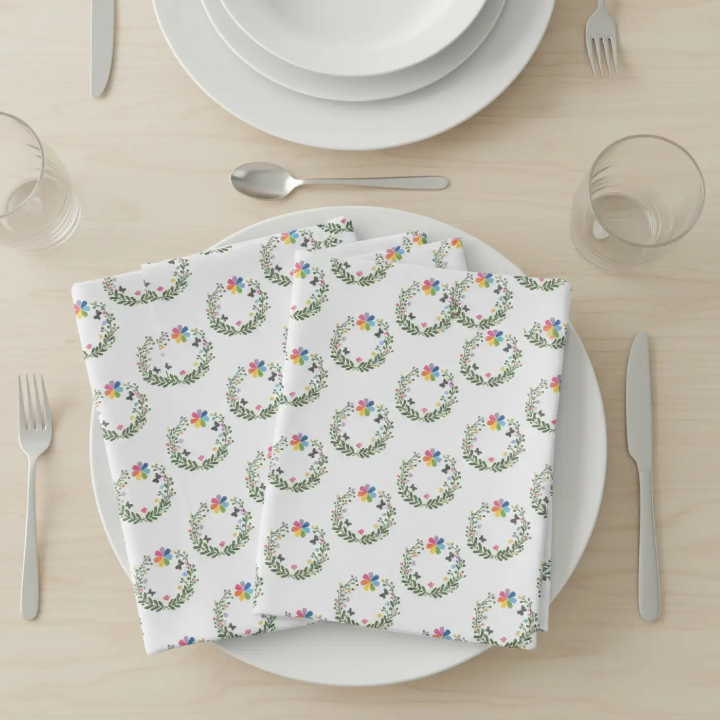 Bright floral, Napkins, 4-set