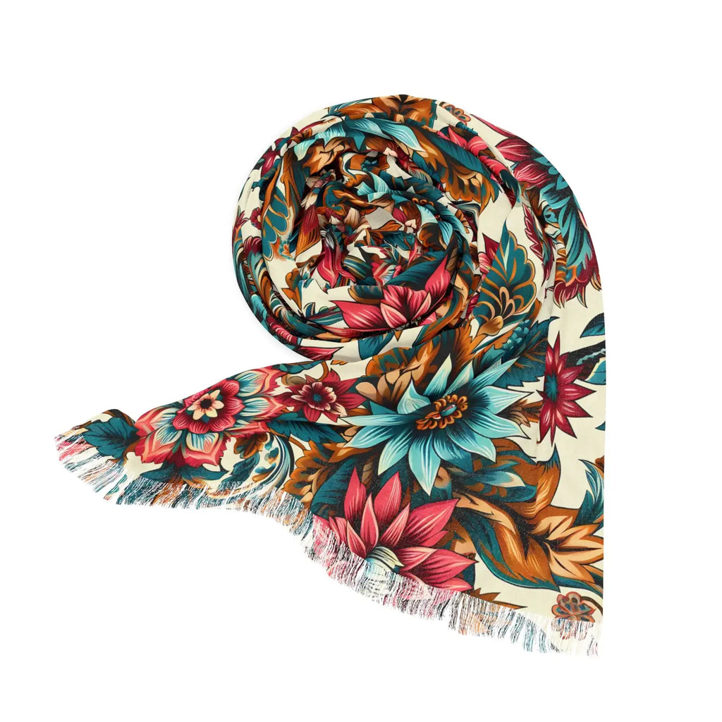 Chic Light Scarf - Bright Florals Lightweight Design - DipaliZ