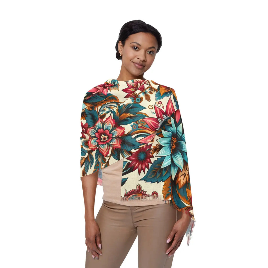 Chic Light Scarf - Bright Florals Lightweight Design - DipaliZ