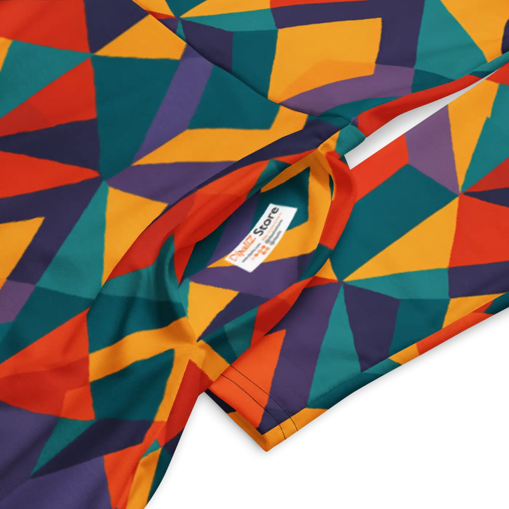Bright Geometric Pattern Long Dress - Statement Style - DipaliZ