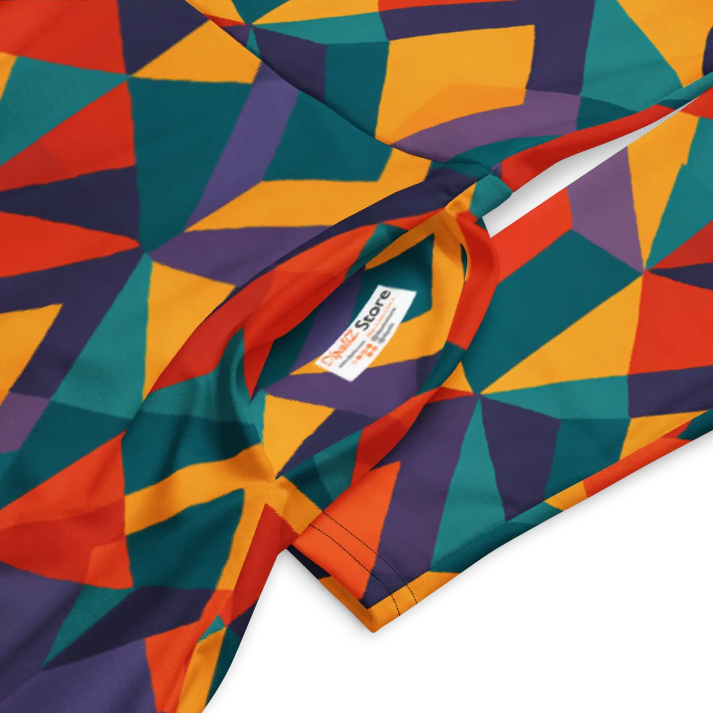Bright Geometric Pattern Long Dress - Statement Style - DipaliZ