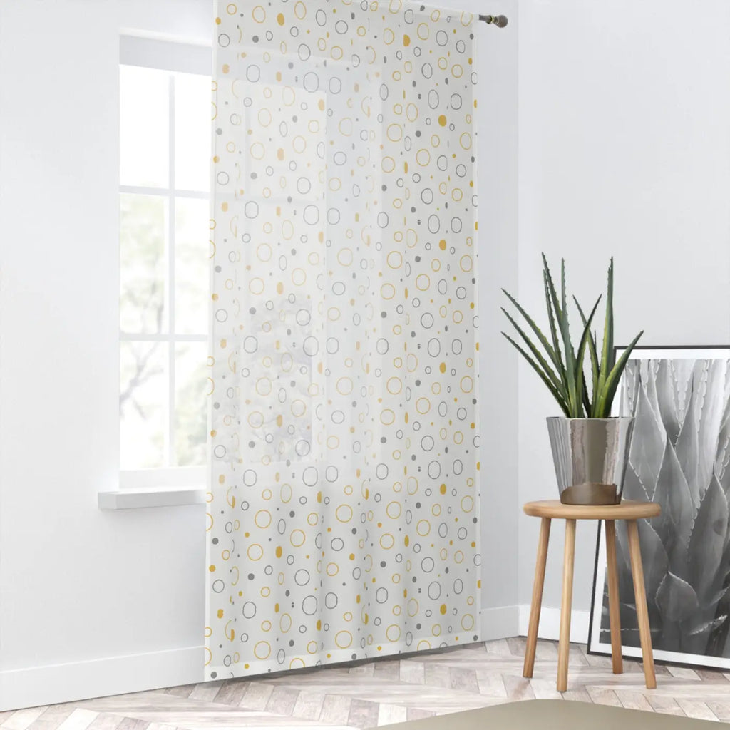 Bright Geometric Window Curtain - Cheerful Home Decor - DipaliZ
