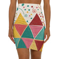 Comfort Pencil Skirt - Stretch-Tastic Geometric Mini - DipaliZ