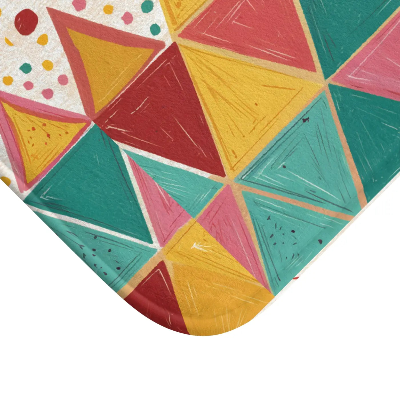 Microfiber Bath Mat - Triangular Pattern Eco-Friendly - DipaliZ