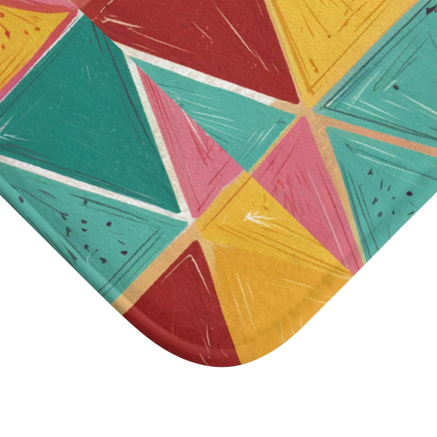 Microfiber Bath Mat - Triangular Pattern Eco-Friendly - DipaliZ