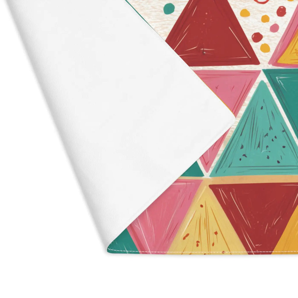 Vibrant Bright Triangular Dining Placemat - Modern Style - DipaliZ
