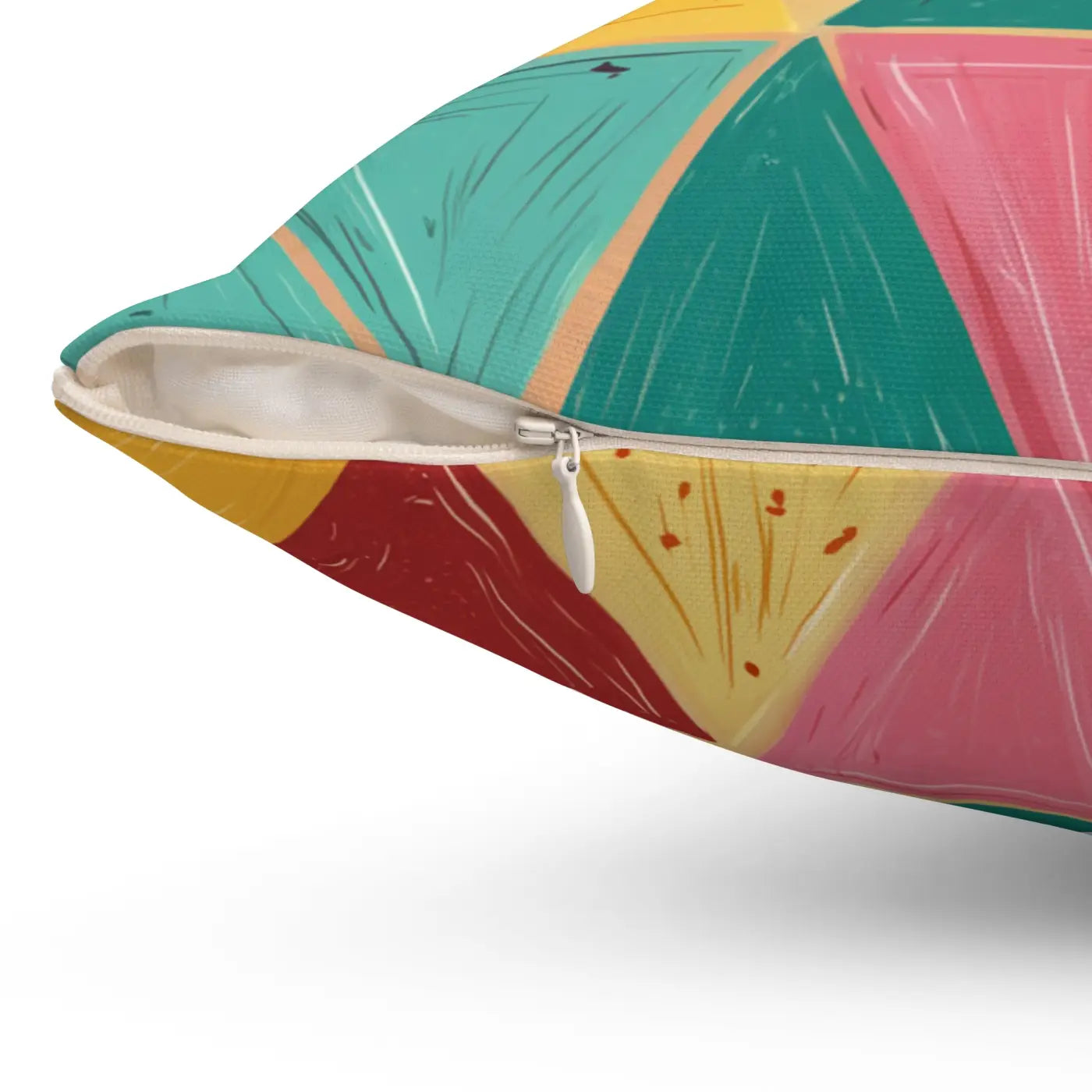 Captivating Room Accent Pillows - Bright Triangular Pattern - DipaliZ