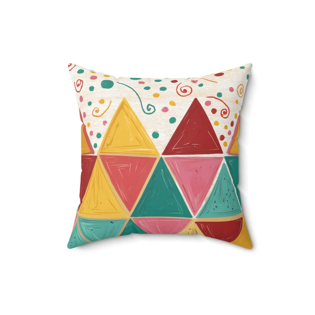 Captivating Room Accent Pillows - Bright Triangular Pattern - DipaliZ