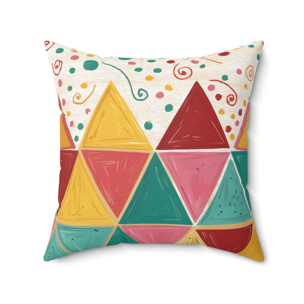 Captivating Room Accent Pillows - Bright Triangular Pattern - DipaliZ