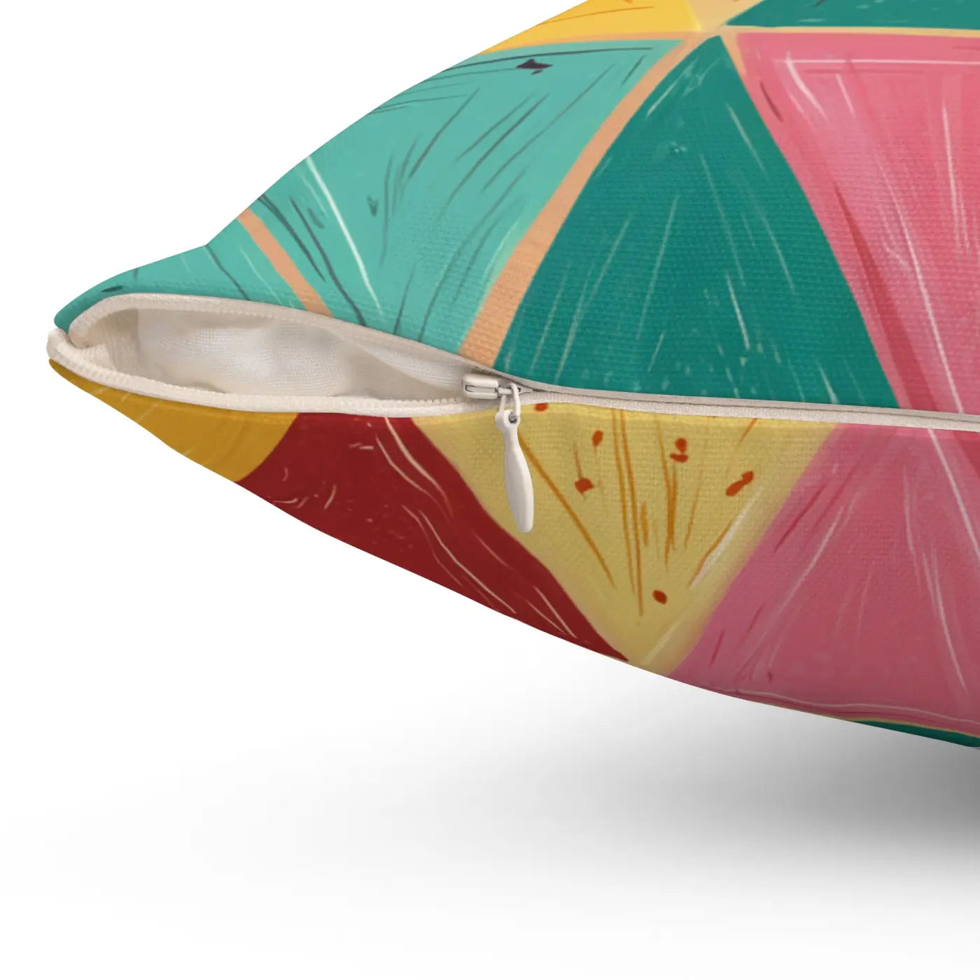 Captivating Room Accent Pillows - Bright Triangular Pattern - DipaliZ