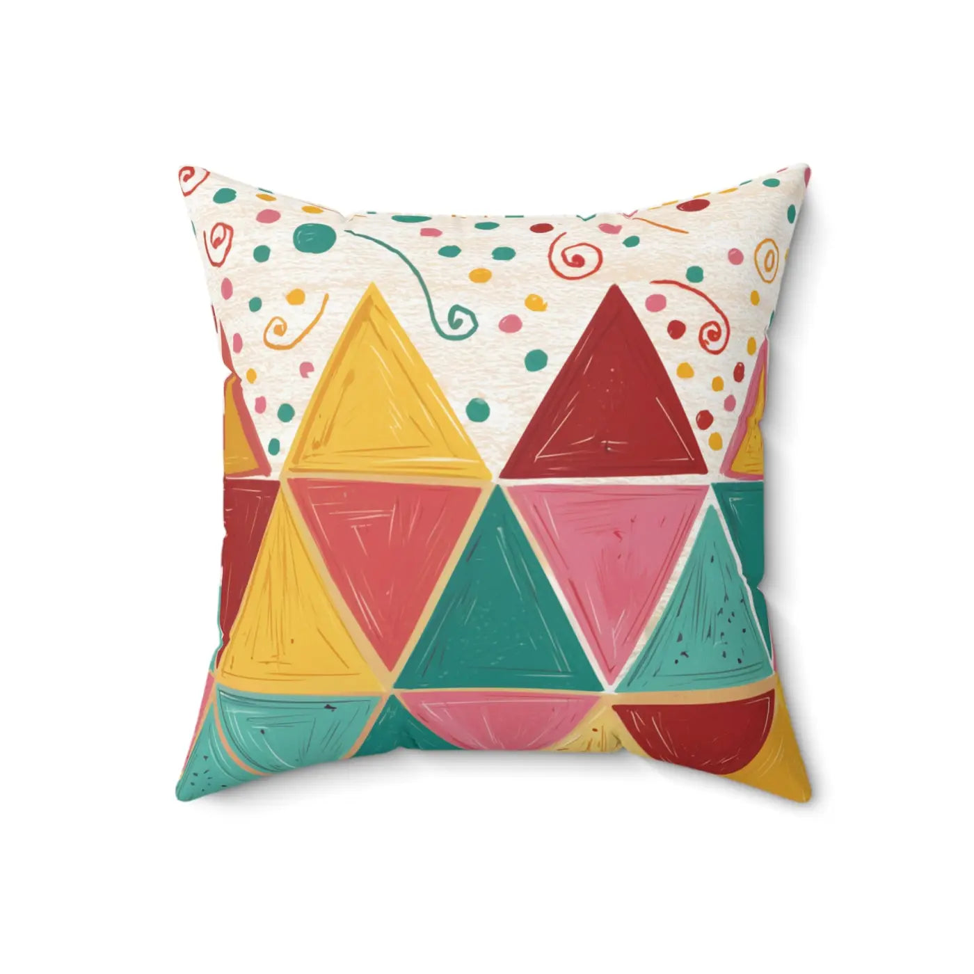 Captivating Room Accent Pillows - Bright Triangular Pattern - DipaliZ