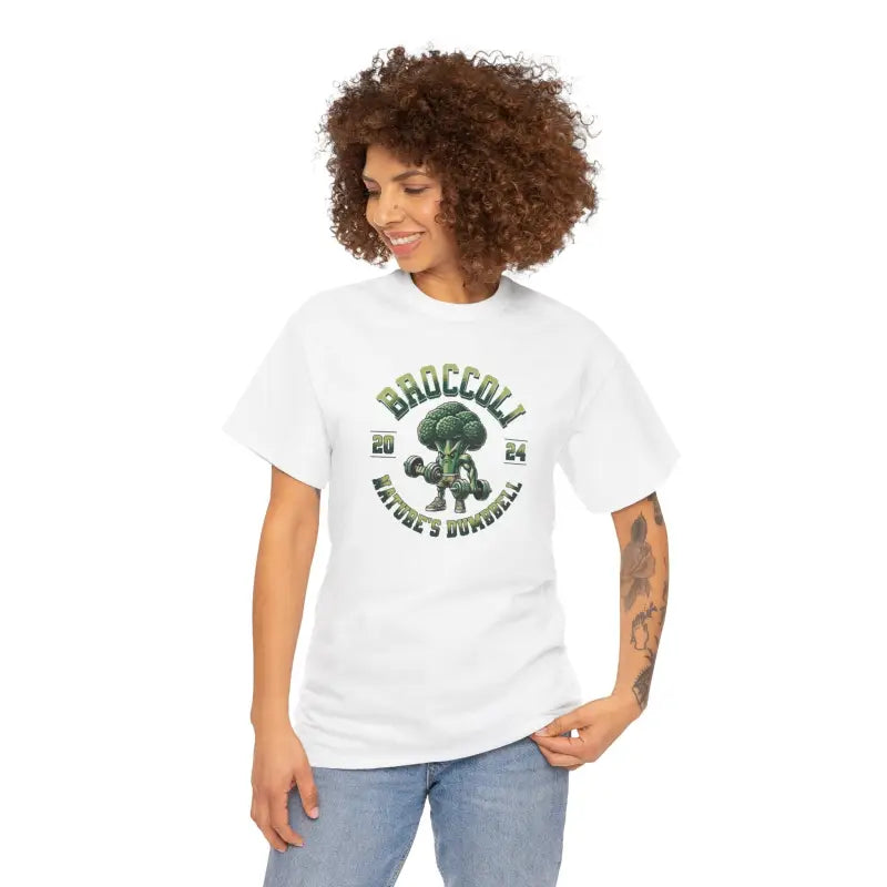 Broccoli T-Shirt - Nature's Dumbbell Fitness Tee - DipaliZ