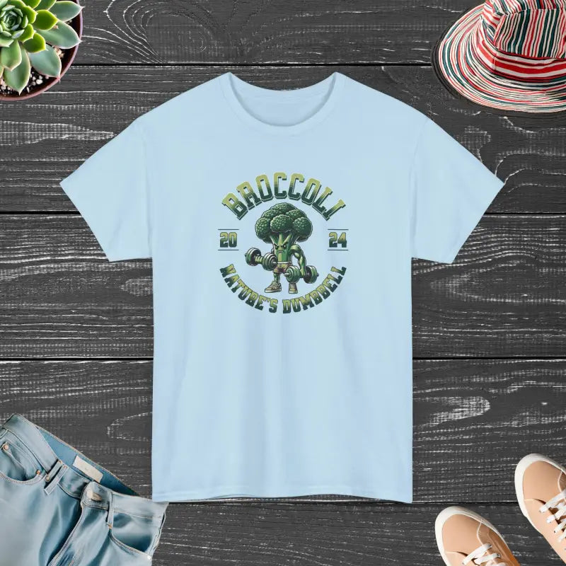 Broccoli T-Shirt - Nature's Dumbbell Fitness Tee - DipaliZ