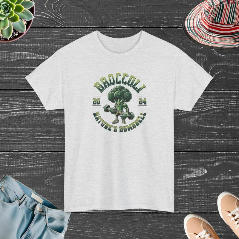 Broccoli T-Shirt - Nature's Dumbbell Fitness Tee - DipaliZ