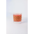 Heavy-based 10oz Checkered Cocktail Glass in Gold and Colorful Style