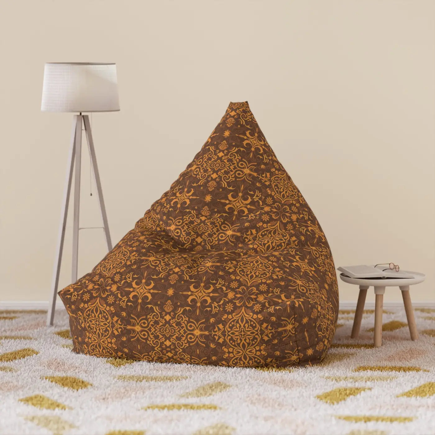 Geometrical Bean Bag Cover - Luxury Polyester Design - DipaliZ