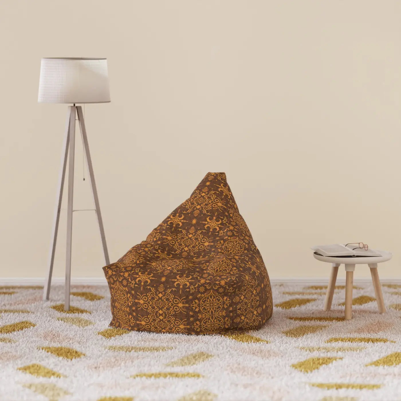 Geometrical Bean Bag Cover - Luxury Polyester Design - DipaliZ