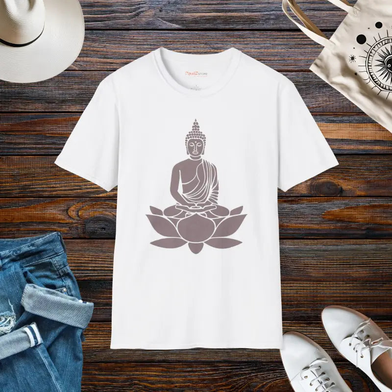 Meditating Buddha Tee - Zen Comfort Everyday Wear - DipaliZ