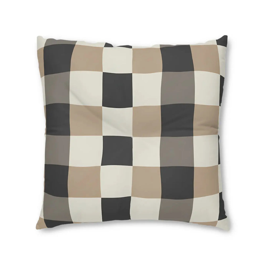 Buffalo Check Tufted Floor Pillow - Cozy Home Decor - DipaliZ