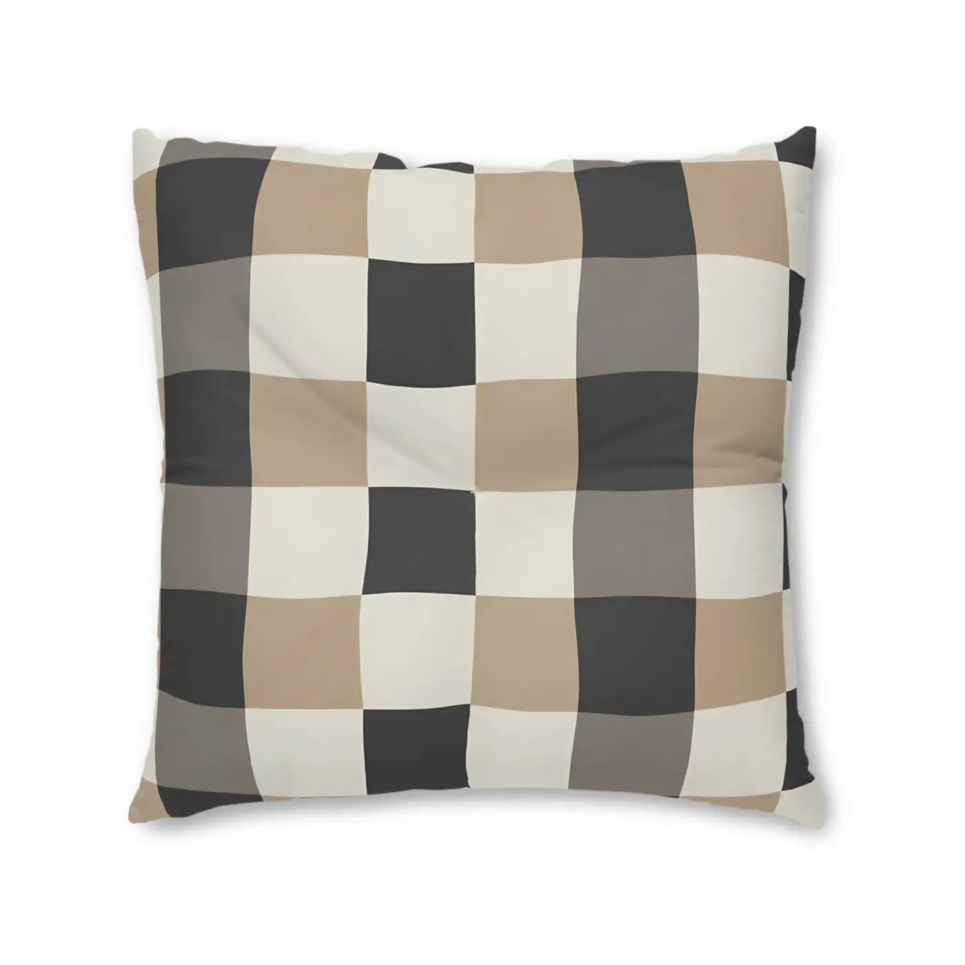 Buffalo Check Tufted Floor Pillow - Cozy Home Decor - DipaliZ