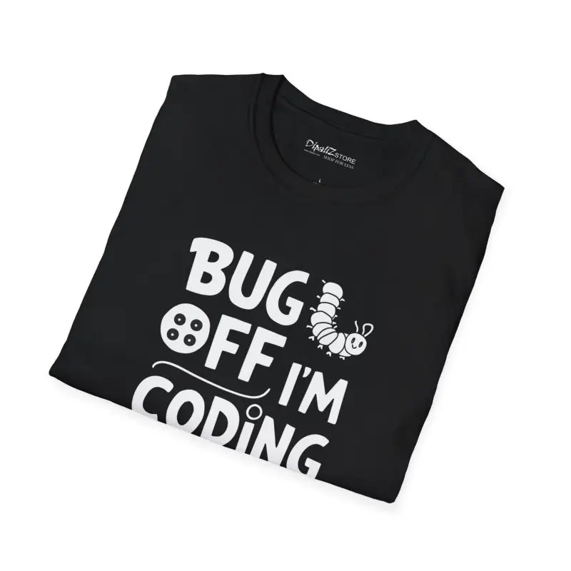 Bug Off I'm Coding Tee - Unisex Cotton Programmer Shirt - DipaliZ