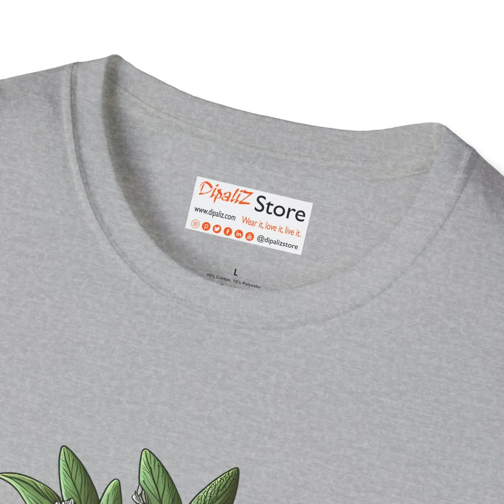 Unisex Softstyle Tee - Sage Herb Eco-Friendly Design - DipaliZ