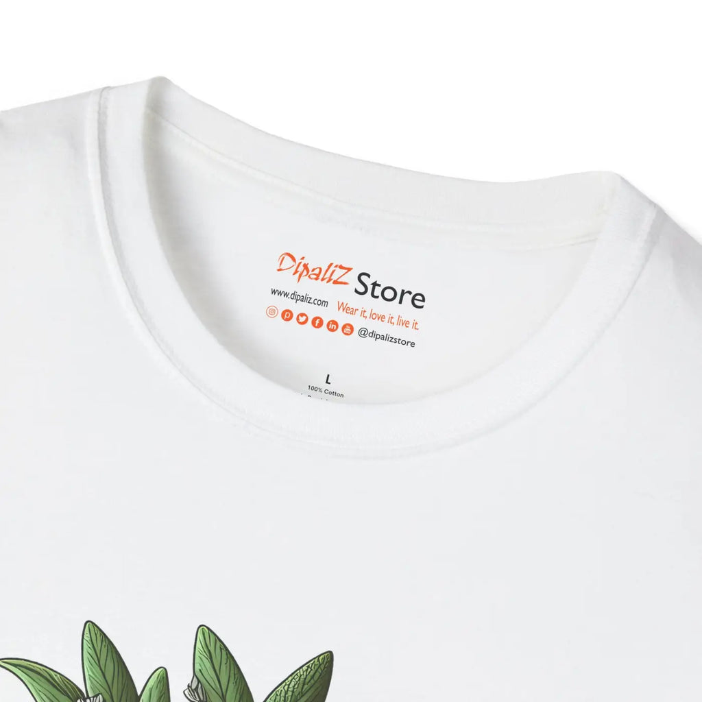 Unisex Softstyle Tee - Sage Herb Eco-Friendly Design - DipaliZ