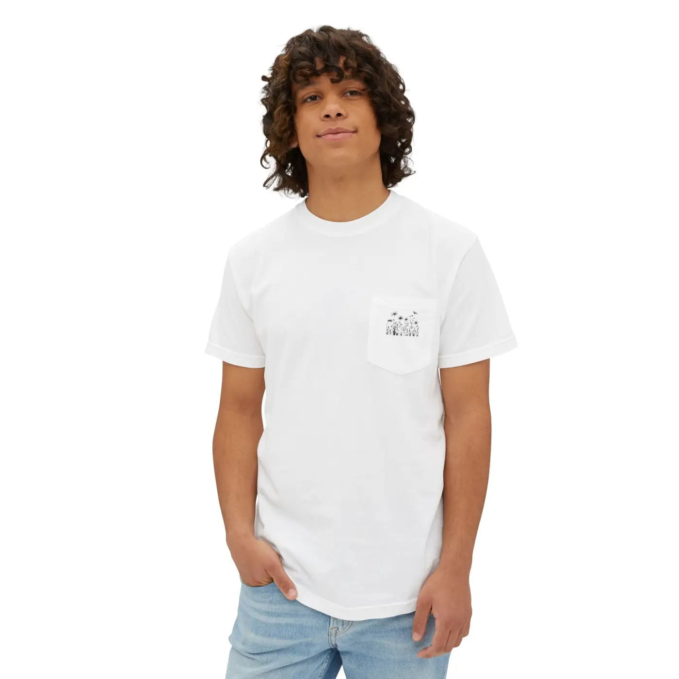 Unisex Wild Flowers Pocket Tee - Outdoor Adventure Style - DipaliZ