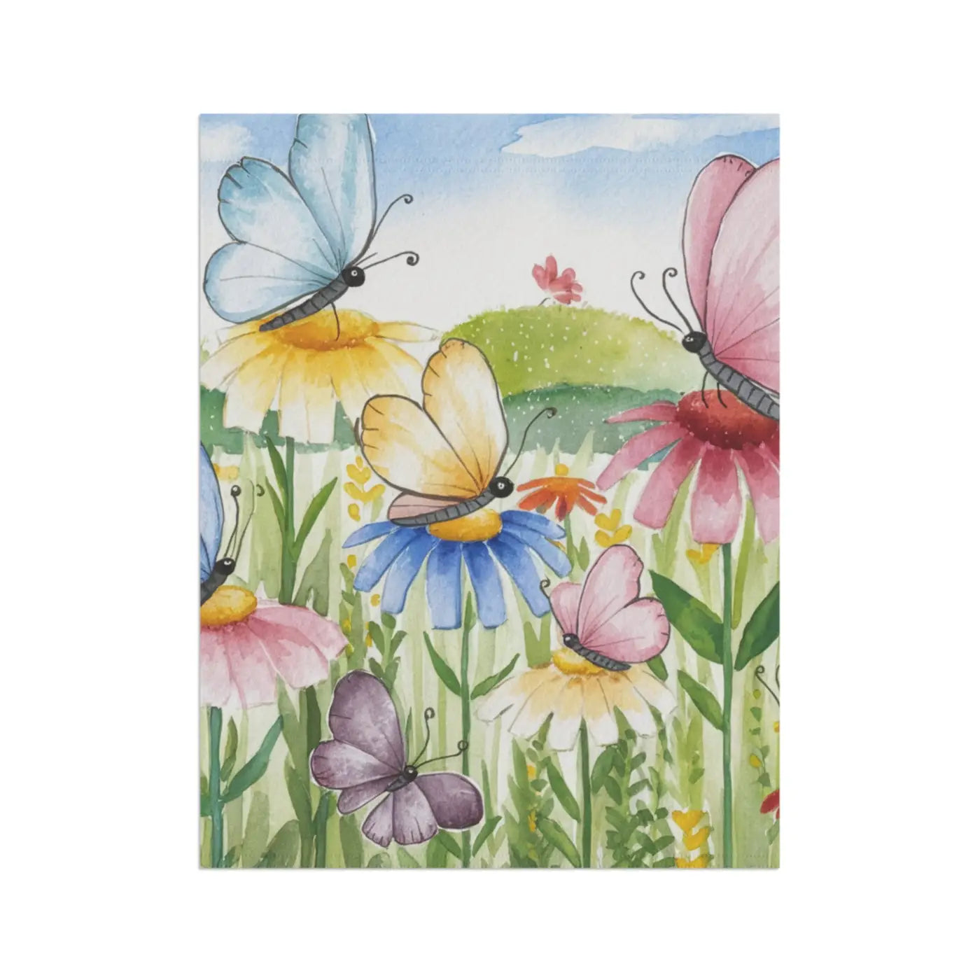 Cheerful House Banner - Butterflies and Flowers Design - DipaliZ