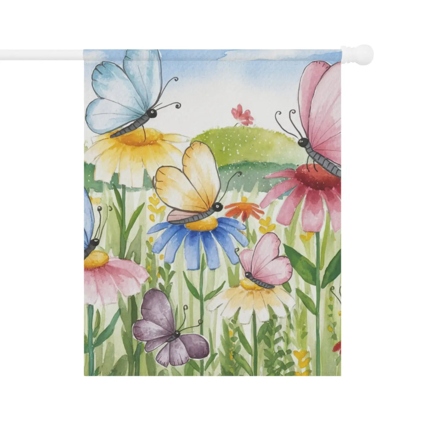 Cheerful House Banner - Butterflies and Flowers Design - DipaliZ