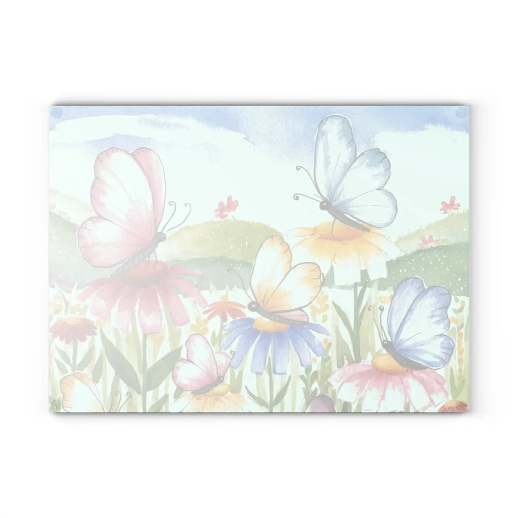 Bright Butterfly Glass Cutting Board - Chic Kitchens - DipaliZ